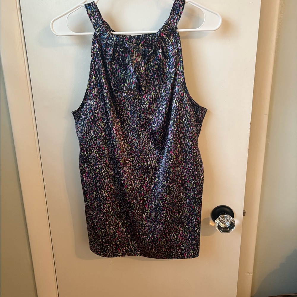 The Limited Black and Multicolor Patterned Top